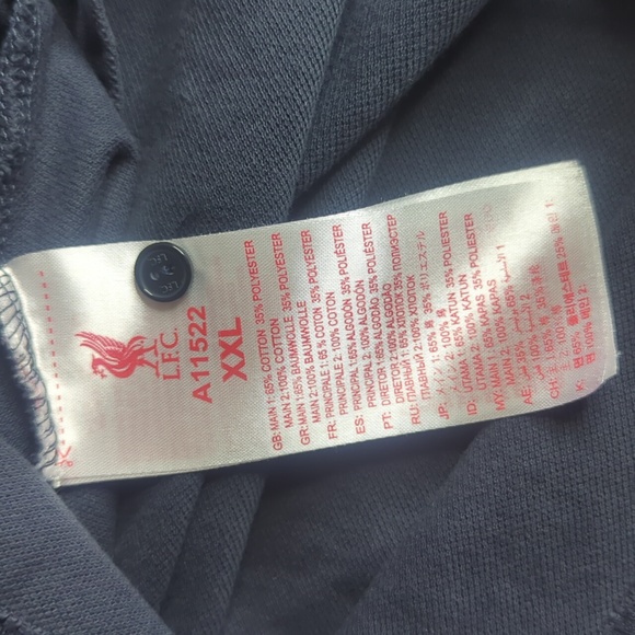 Liverpool LFC Distressed Button Up Short Sleeve Polo XXL - Picture 3 of 9